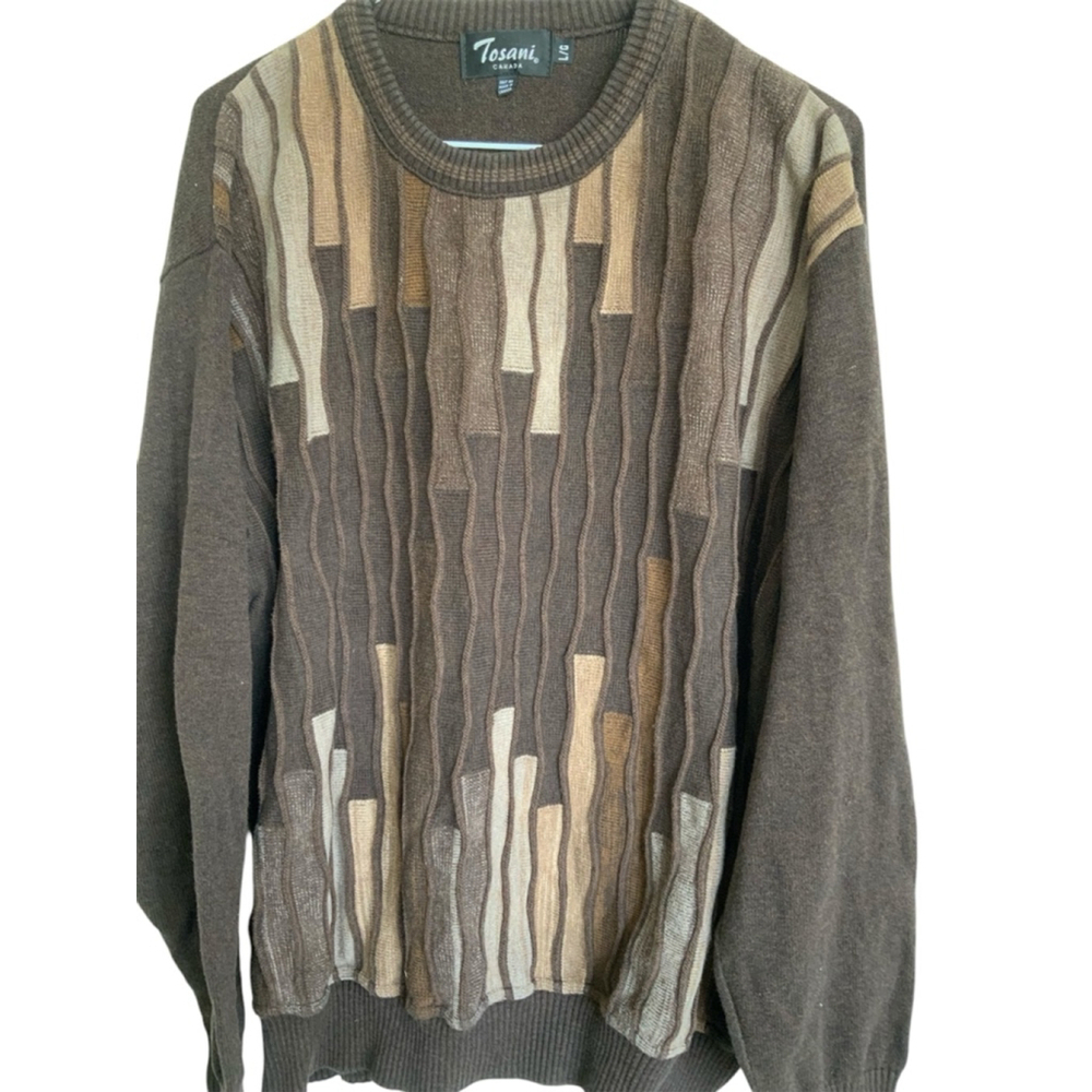 Tosani Sweater Brown Coogi Style Inspired Large